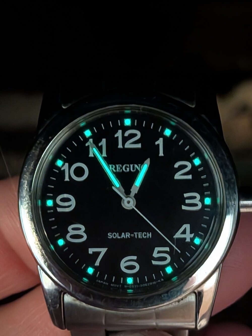 Citizen Reguno Watch Silver Tone Band Black Dial Stainless Steel E031-S038090 - Picture 12 of 14